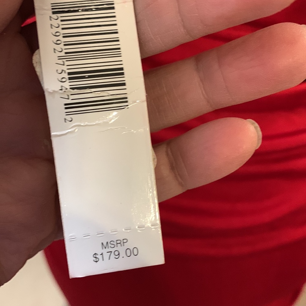 Antonio Melani Red Maxi Dress - semi formal - size Med. - Goddess Style - Picture 12 of 15